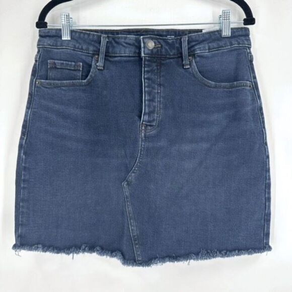 Old Navy Women's High Rise Secret Slim Pockets Denim Pencil Skirt Blue Size 12 - Picture 1 of 7